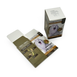 Caja de embalaje para productos de cuidado de mascotas personalizada de fábrica, caja de papel con base de cierre y impresión a todo color - Product Image 1