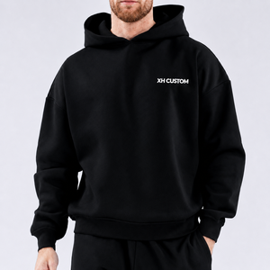 เสื้อฮู้ดดี้ผ้าฝ้ายฟลีซหนาน้ำหนัก 350 กรัม สำหรับฤดูหนาว ทรงโอเวอร์ไซส์ สกรีนโลโก้ได้ตามต้องการ เสื้อสเวตเชิ้ตแบบสวมหัว ยูนิเซ็กซ์ เสื้อฮู้ดดี้เปล่า ขายส่ง - Product Image 1