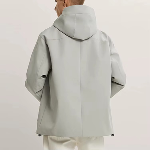 แจ็กเก็ตกันลมมีฮู้ดกันน้ำน้ำหนักเบาสำหรับผู้ชายเสื้อกันลมมีฮู้ดสำหรับตกปลาเดินป่าโพลีเอสเตอร์ระบายอากาศได้ดี - Product Image 6