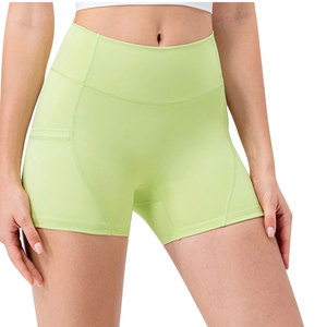 Pantalones cortos de Yoga de compresión para mujer con logotipo personalizado al por mayor, pantalones cortos cómodos de secado rápido para Correr y levantar glúteos para mujer - Product Image 1