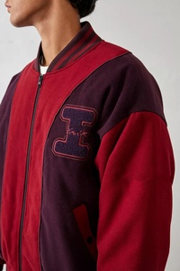 Zipper up Wholesale Lettermen <b>Jacket</b> Customized logo <b>Men</b> College <b>Baseball</b> Varsity <b>Jacket</b> - Product Image 3