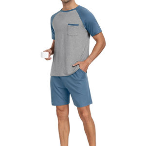 Conjunto deportivo de 2 piezas para hombre, pantalones cortos y camiseta de alta calidad, transpirables, de algodón tejido, para gimnasio, entrenamiento y atletismo. - Product Image 5