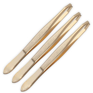 Pince à épiler pour sourcils Plasma Gold pour des sourcils parfaitement dessinés en couleur dorée, produit de qualité supérieure, pince à épiler de beauté - Product Image 1