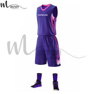 เครื่องแบบบาสเก็ตบอลของผู้ชายเสื้อและกางเกงขาสั้นเครื่องแบบบาสเก็ตบอลดีไซน์ล่าสุด - Product Image 2