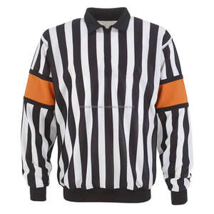 Hockey Referee Jersey With Sewn On <b>Armbands</b> 100% Polyester Custom Referee Ice Hockey Jersey - Product Image 4