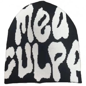 Gorro de invierno con logotipo de Jacquard personalizado, gorro de punto peludo cálido de lana 100% con rayas de bloque de color, gorro con logotipo de Mohair - Product Image 4