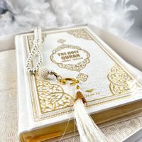 Coffret cadeau en velours Coran, Sures arabes, Tasbih, Traduction anglaise, Tapis de prière islamique en polyester avec dos antidérapant pour l'Aïd musulman