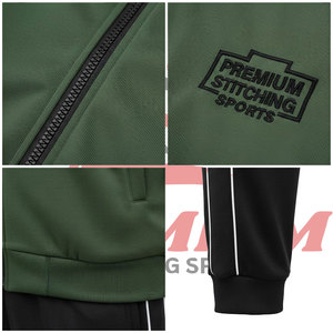 Custom Team Sports Tracksuit Polyester Nylon Windbreaker Uniform <b>Set</b> Reflective Stripe Jogging Suit - Product Image 6