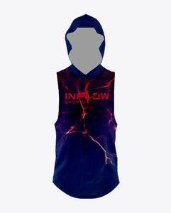 Camiseta de fútbol y fútbol sublimada de tendencia 7v7 uniformes OEM sin mangas con capucha Top y pantalones 7on7 - Product Image 1