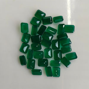 Pierre précieuse naturelle en onyx vert, coupe octogonale 9x7 mm, meilleure qualité, pierre brute pour la fabrication de bijoux - Product Image 5