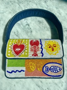 Bolso de hombro con cuentas, bolso con cuentas, bolso de boda, regalo para ella, bolso de mano con cuentas, bolso de moda, bolso colorido artesanal - Product Image 5