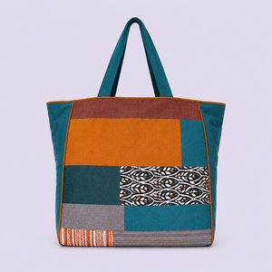 Bolso grande en forma de V, estilo bohemio, forro de poliéster - Product Image 1