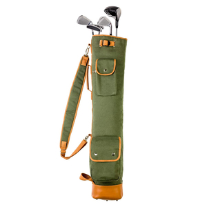 Logotipo personalizado impermeable Vintage de alta calidad Sunday Golf Club de cuero lona Golf llevar bolsas de pistola - Product Image 2