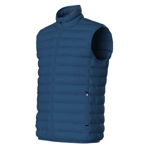 Men padded shiny Puffer Vest Winter Warm Stand Collar <b>Waterproof</b> Quilted <b>Lightweight</b> Sleeveless <b>Packable</b> bubble puffy Gilet - Product Image 2