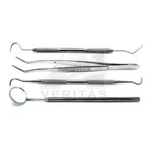 Instruments chirurgicaux dentaires VERITAS de haute qualité, 4 pièces, en acier manuel, ensembles d'examen avec spatule de remplissage en résine composite - Product Image 5