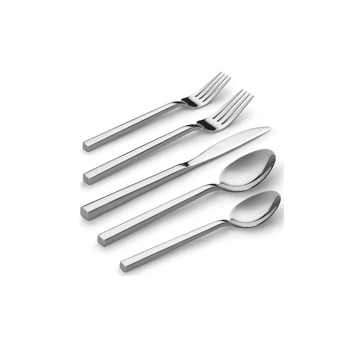 Desain baru Set sendok garpu logam kualitas tinggi terbuat dari logam murni Set sendok buatan tangan bergaya mewah
