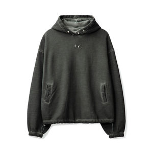 Sweat à capuche en coton épais de haute qualité avec ficelle Streetwear vierge personnalisé pour hommes Service personnalisé pour sweat à capuche personnalisé OEM - Product Image 1