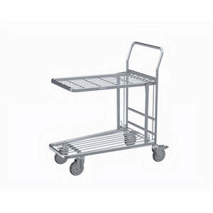 Chariot à main KM4202-EB électrogalvanisé avec structure en maille pliable, surface en acier durable, plastique et PU pour la manutention - Product Image 1