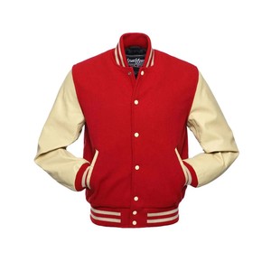 Chaqueta universitaria de chenilla de cuero PU de alta calidad, diseño Vintage Hip Hop personalizado con decoración de patrón ecológica - Product Image 3