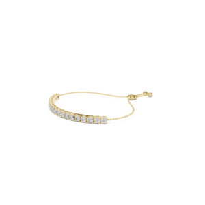 Minimalist Round Moissanite <b>Adjustable</b> <b>Bracelet</b> 925 Sterling Silver Dainty Jewelry - Product Image 1