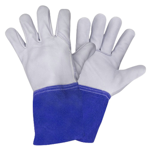 Gants de soudage TIG robustes de qualité supérieure Grain de chèvre cuir fendu de vache haute résistance à l'abrasion gants de sécurité au travail de soudeur - Product Image 2