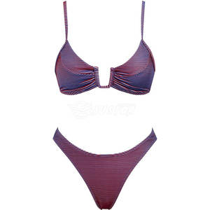Conjunto de Bikini de Dos Piezas Hecho en Fábrica 2025, Nuevo Conjunto de Bikini de Diseñador con Tela Ecológica y Logotipo Personalizado en Venta - Product Image 1