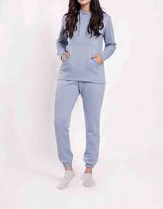 Nouveauté Ensemble deux pièces en molleton de coton de haute qualité, longueur complète, logo personnalisé, survêtement de jogging, créez votre propre survêtement pour femmes - Product Image 2