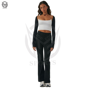 กางเกงขากระบอกทรงตรงเอวกลาง สไตล์ลำลอง สำหรับผู้หญิง พร้อมโลโก้สั่งทำพิเศษ และกระเป๋าอเนกประสงค์สองช่องแบบสั่งทำพิเศษ - Product Image 1