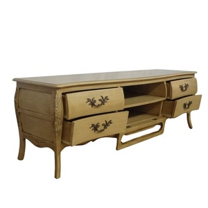 โต๊ะวางทีวีสไตล์ยุโรปแบบโบราณ ตู้วางทีวีสไตล์ฝรั่งเศส ตู้วางทีวีไม้สำหรับเฟอร์นิเจอร์ห้องนั่งเล่น - Product Image 4