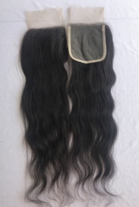 Extensiones de Cabello Virgen Remy 100% Natural, Ondulado, 18'', con Cierre de Encaje Transparente 4x4, de un Solo Donante, Precio al por Mayor, Proveedor Indio - Product Image 2