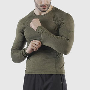 Camisetas para correr de capa base atlética de secado rápido para hombre - Product Image 4