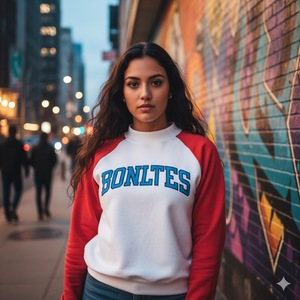 Sudadera de Forro Polar Extra Grande con Cuello Alto y Logotipo Personalizado en la Parte Delantera para Mujer, Estilo Universitario, Invierno 2025 - Product Image 1
