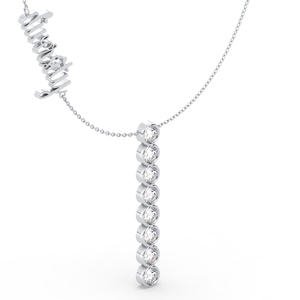 REYES Joyería Personalizada de Plata de Ley 925 Chapada en Oro y Rodio con Moissanita Certificada por GRA para Mujer, Collares con Nombre Personalizado - Product Image 3