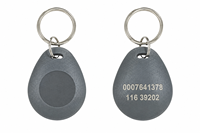 Porte-clés RFID personnalisé en ABS 125KHz EM4200 pour contrôle d'accès, étiquette de proximité RFID avec numéro gravé au laser