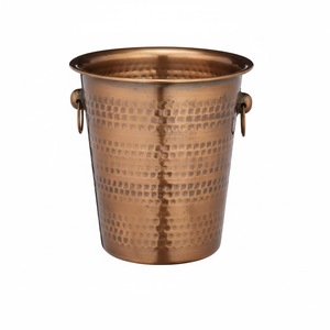 ถังแช่ไวน์ดีไซน์พิเศษ ทำจากอะลูมิเนียมเคลือบผงสีดำ พร้อมหูหิ้ว ผลิตด้วยมือ - Product Image 4