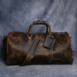 <b>Travel</b> <b>Bag</b> Custom Hand Carry Sports Gym Leather <b>Weekender</b> Overnight Duffle Luggage Custom Leather <b>Travel</b> <b>Bag</b> for Men <b>Women</b> - Product Image 2