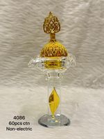 Brûleur d'encens Bakhoor en verre indien de qualité supérieure fait à la main Brûleur arabe Oud Chips Prix d'usine non électrique Étiquette personnalisée