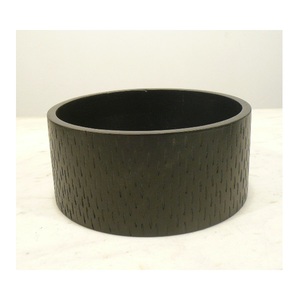 Bol de service rond en bois noir à riz martelé parfait pour servir des aliments décor de cuisine - Product Image 1