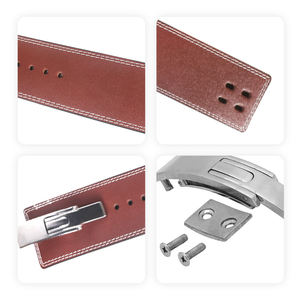 Cinturón de Levantamiento de Pesas Ajustable de 10 mm/13 mm, de Cuero Vacuno, Resistente, Transpirable, con Soporte para Rodilla para Entrenamiento - Product Image 4