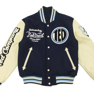 Chaqueta universitaria fina clásica con cuello levantado Estilo hip hop atemporal para primavera - Product Image 1