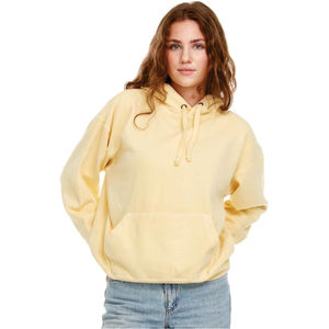 Sudaderas y sudaderas de invierno de punto sólido para mujer, ropa de calle de algodón 100% con logotipo frontal impreso por sublimación de alta calidad - Product Image 1