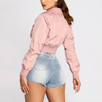 2026 haut à la mode nouvelle mode femmes Bomber veste respirant Plus rose taille tenue décontracté coton remplissage Nylon veste
