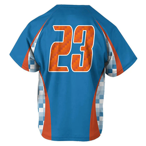 Fabricant en gros de hauts d'uniformes de lacrosse à manches courtes imprimés par transfert thermique, sur mesure, 100% polyester, anti-UV, léger - Product Image 3