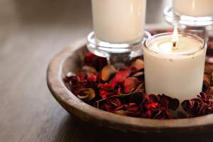 Red Barn Candle Company Bol à pâte en bois d'acacia décoratif fait à la main en bois décor à la maison brun naturel - Product Image 5