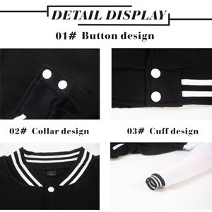 แจ็คเก็ตบอมเบอร์ผู้ชายแบบพรีเมียมสั่งทำพิเศษ |   แจ็คเก็ตเบสบอลสไตล์วินเทจแบบ Letterman ปักโลโก้ตามสั่ง แต่งขอบขนแกะสำหรับฤดูหนาว ผ้าไหมแท้ 100% - Product Image 6