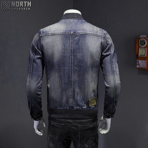 Blousons en jean pour hommes de haute qualité, très demandés, avec logo personnalisé, col rabattable, respirants, pour l'hiver, service OEM/ODM, style décontracté - Product Image 2