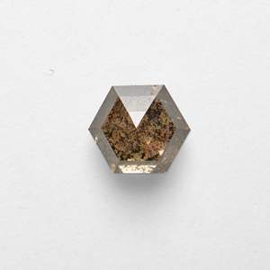Diamant naturel non monté de 0,93 ct, taille hexagonale, type sel et poivre, pour la fabrication de bijoux, excellente/bonne taille - Product Image 1