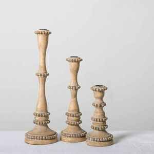 Modern Art Unique Customizable <b>Wooden</b> Handcrafted Candle Stand Elegant Wedding Decor Christmas Engagement Ornament Home Pillar - Product Image 4