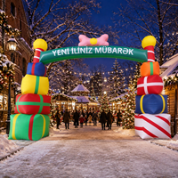 Arche gonflable géante personnalisée de 9 m x 5 m pour cadeaux de Noël, événements festifs et entrées de magasins