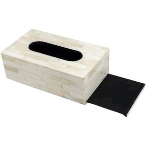 Caja de pañuelos de Material MDF con incrustaciones de hueso Natural de estilo americano para oficina en casa y mesa al por mayor para hoteles - Product Image 1